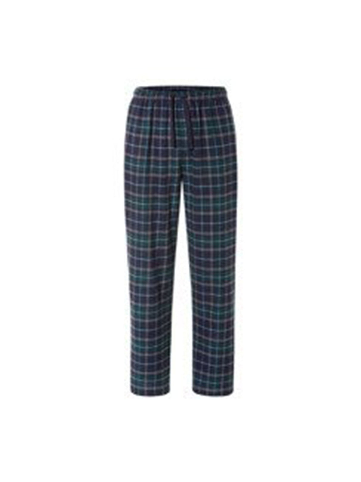 Men's Plaid Sleepwear Pants,Navy/Green