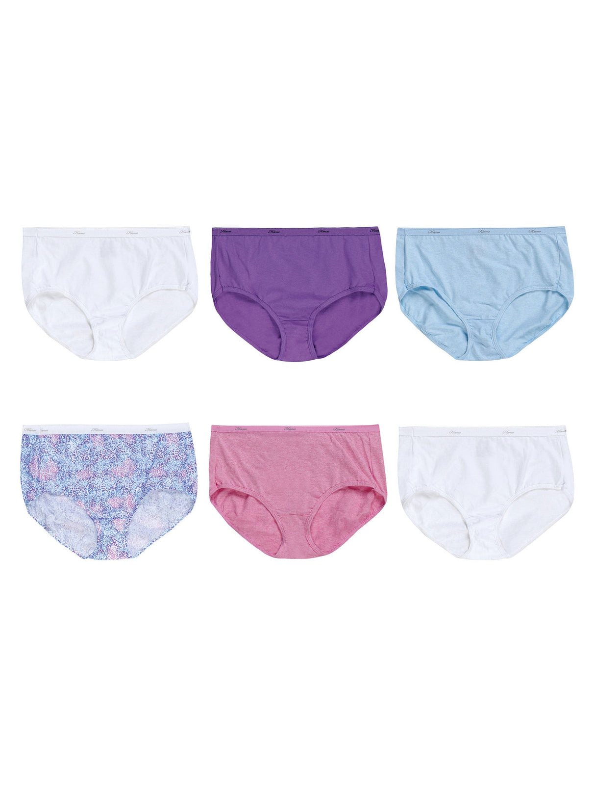 Women's 6 Pcs Printed Briefs Set,Multi