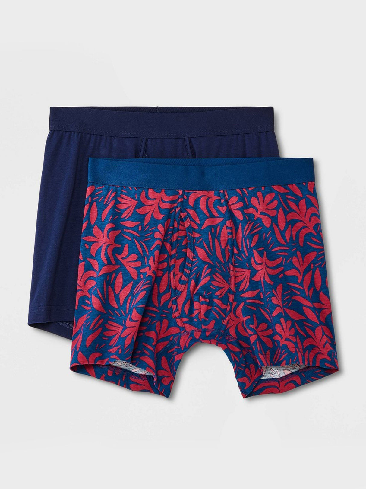 Men's 2 Pcs Boxers Set,Navy/Burgundy