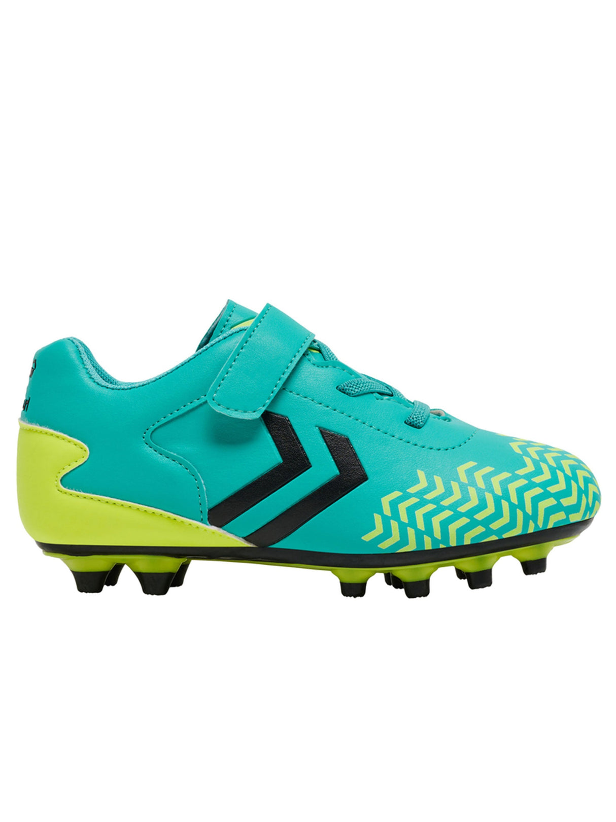 Kids Boy's Printed Football Shoes,Aqua/Yellow