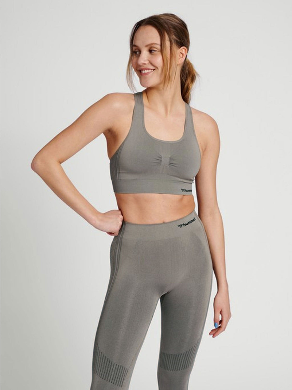 Women's Seamless Sports Top,Grey