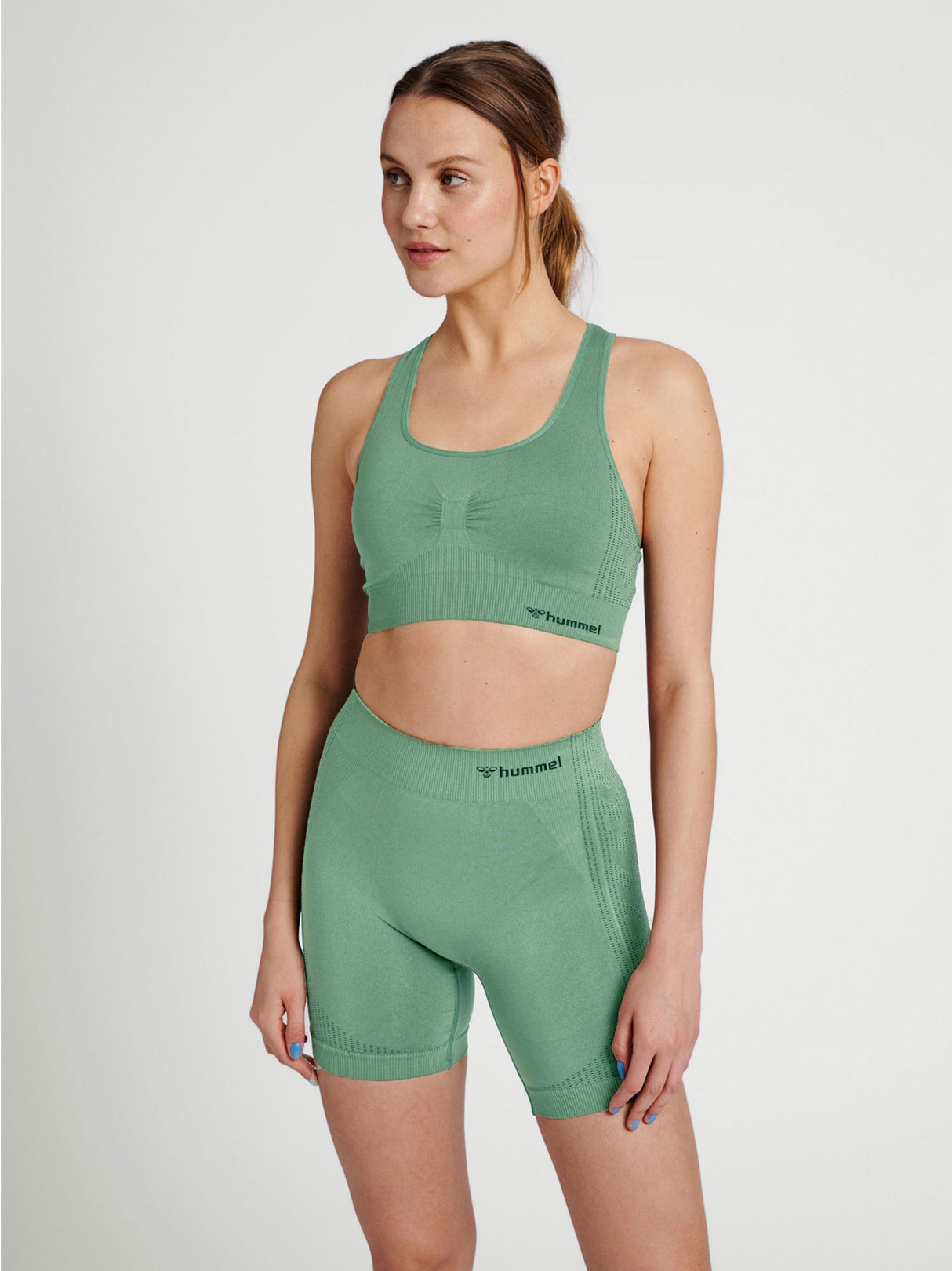 Women's Seamless Sports Top,Green