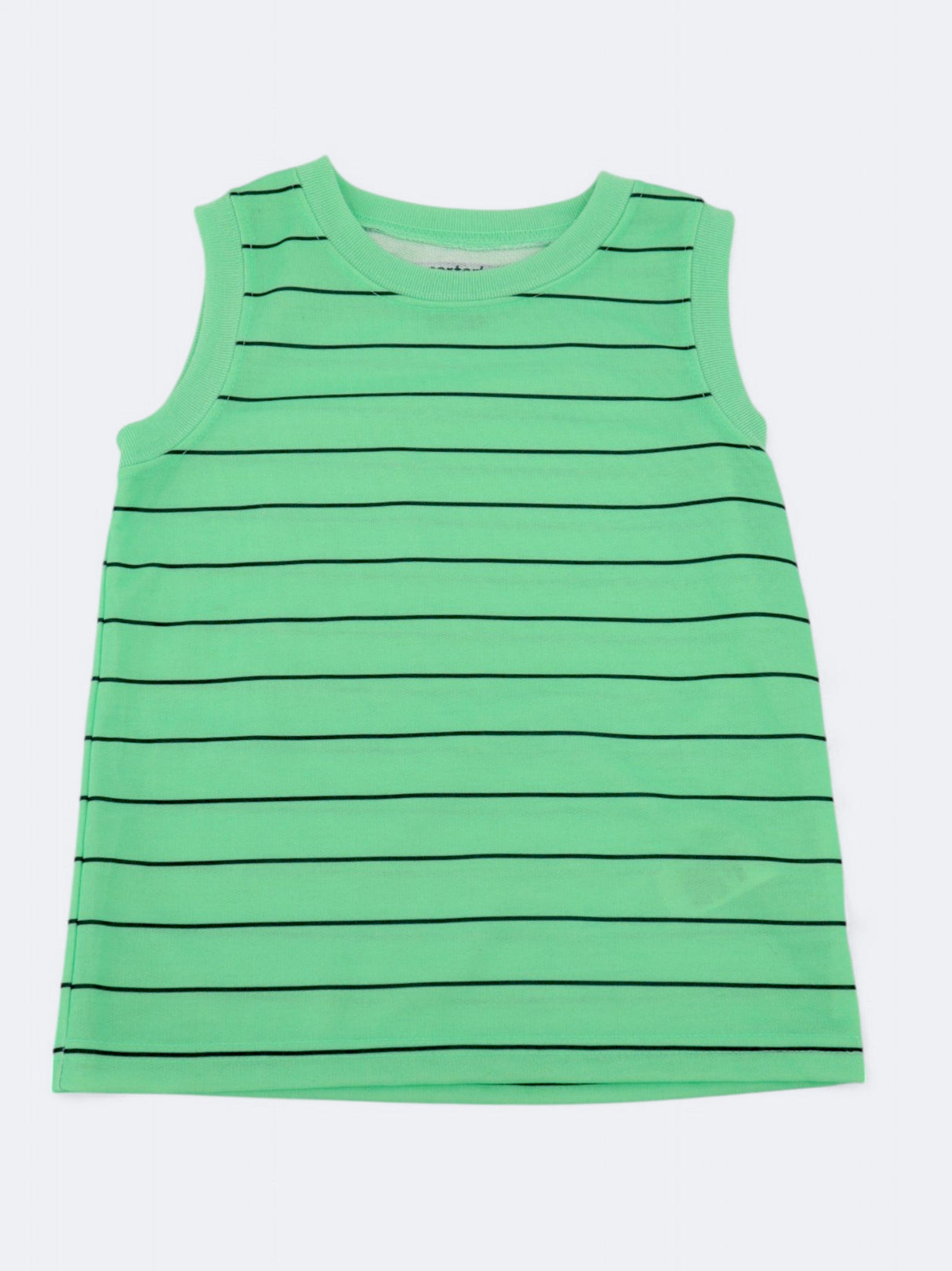 Kids Boy's Striped Tank Top,Green