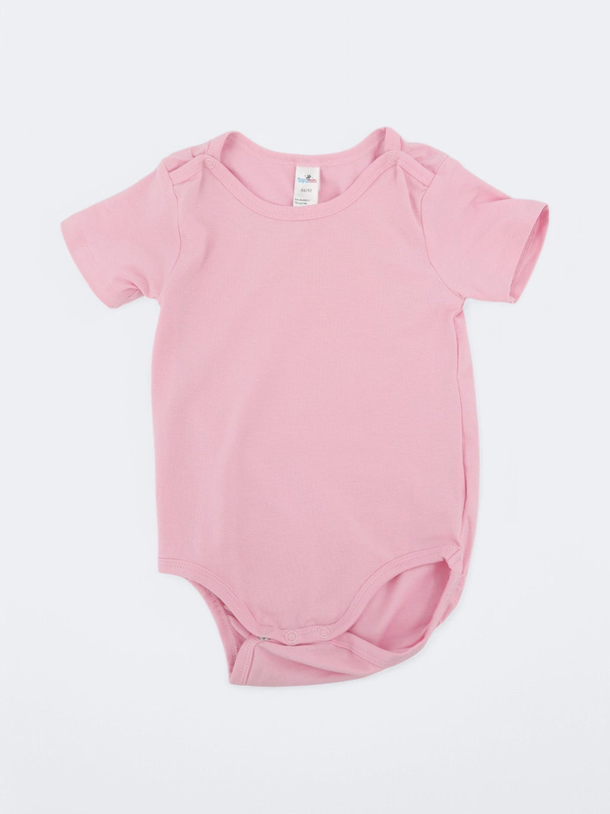 Kids Girl's Plain Bodysuit,Pink
