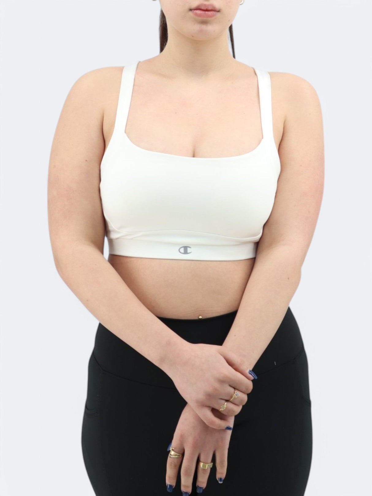 Women's Sports Cropped Top,White
