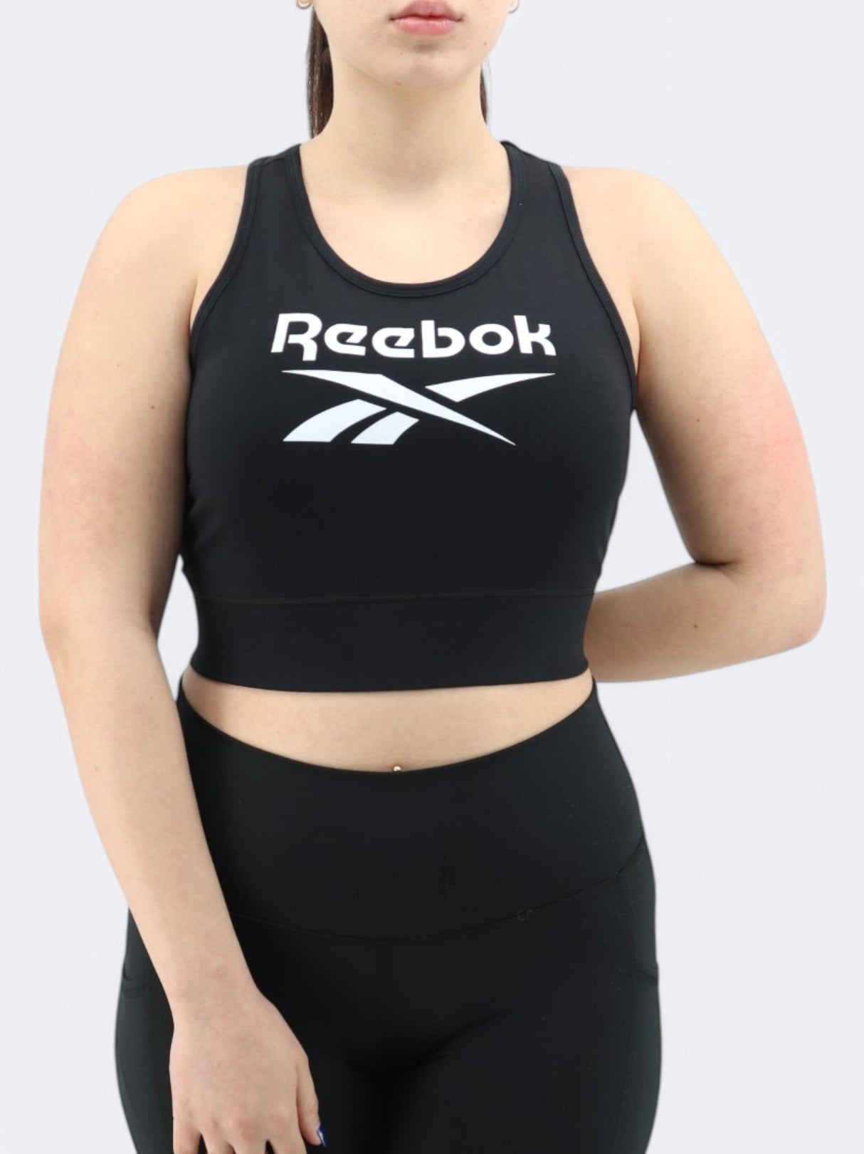 Women's Sports Cropped Top,Black