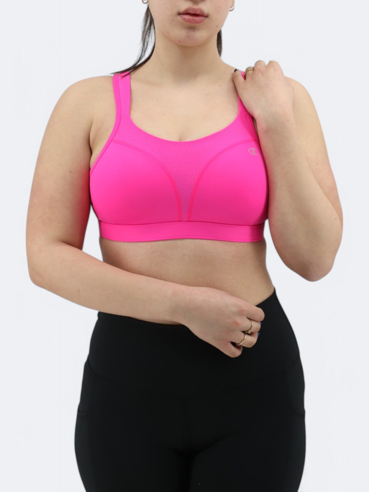 Women's Textured Sports Bra,Pink