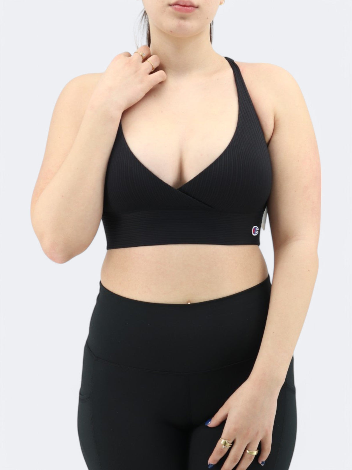 Women's Textured Sports Cropped Top,Black