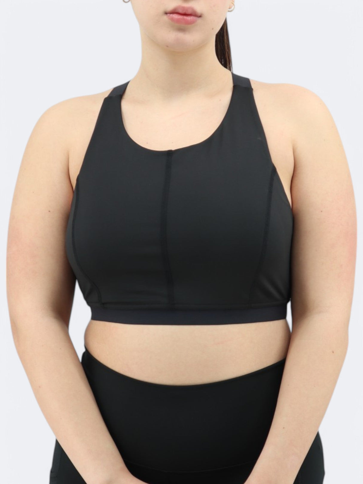 Women's Sports Cropped Top,Black
