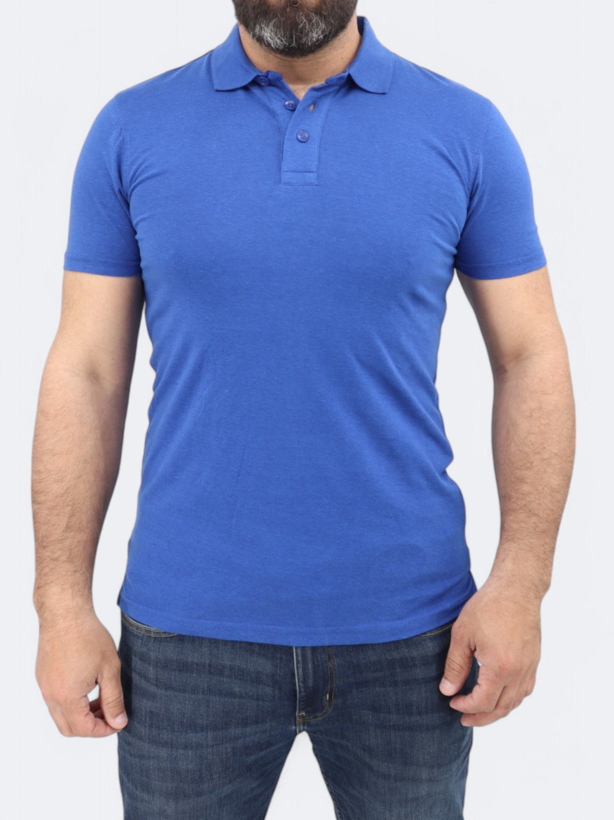 Men's Plain Polo T-Shirt,Blue