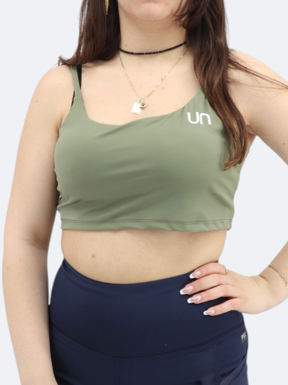 Women's Sports Cropped Top,Olive