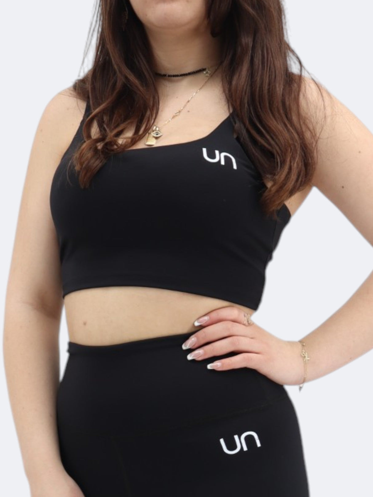 Women's Sports Cropped Top,Black