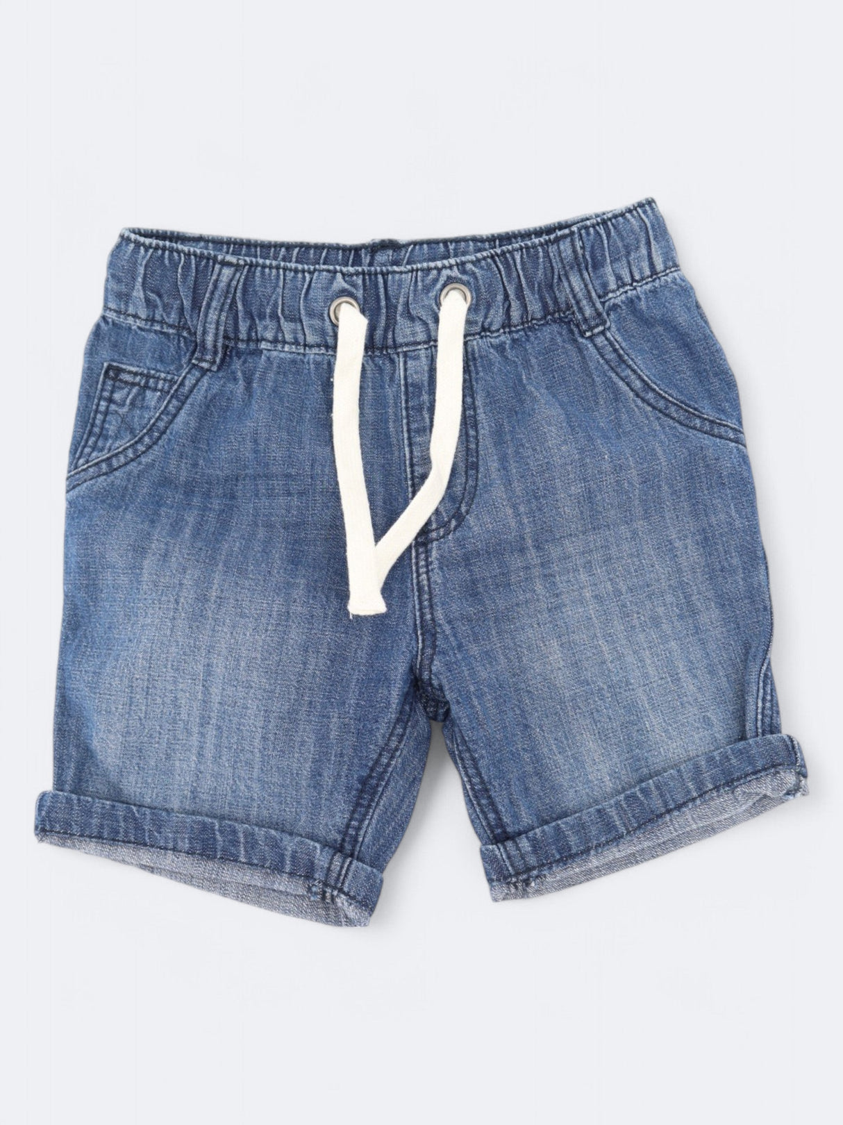 Kids Girl's Washed Denim Shorts,Blue