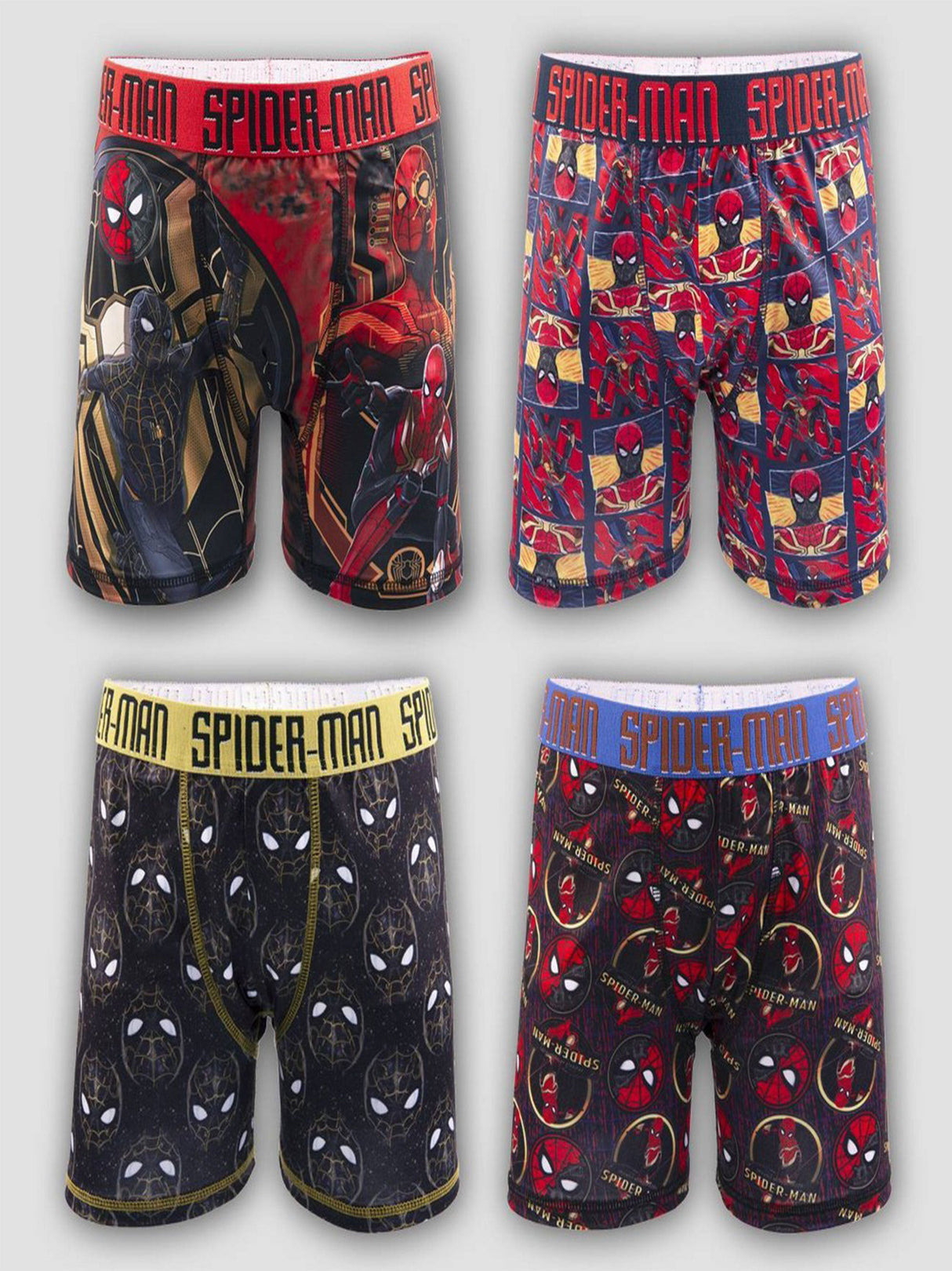 Kids Boy's 4 Pcs Graphic Printed Boxer Briefs Set,Muti