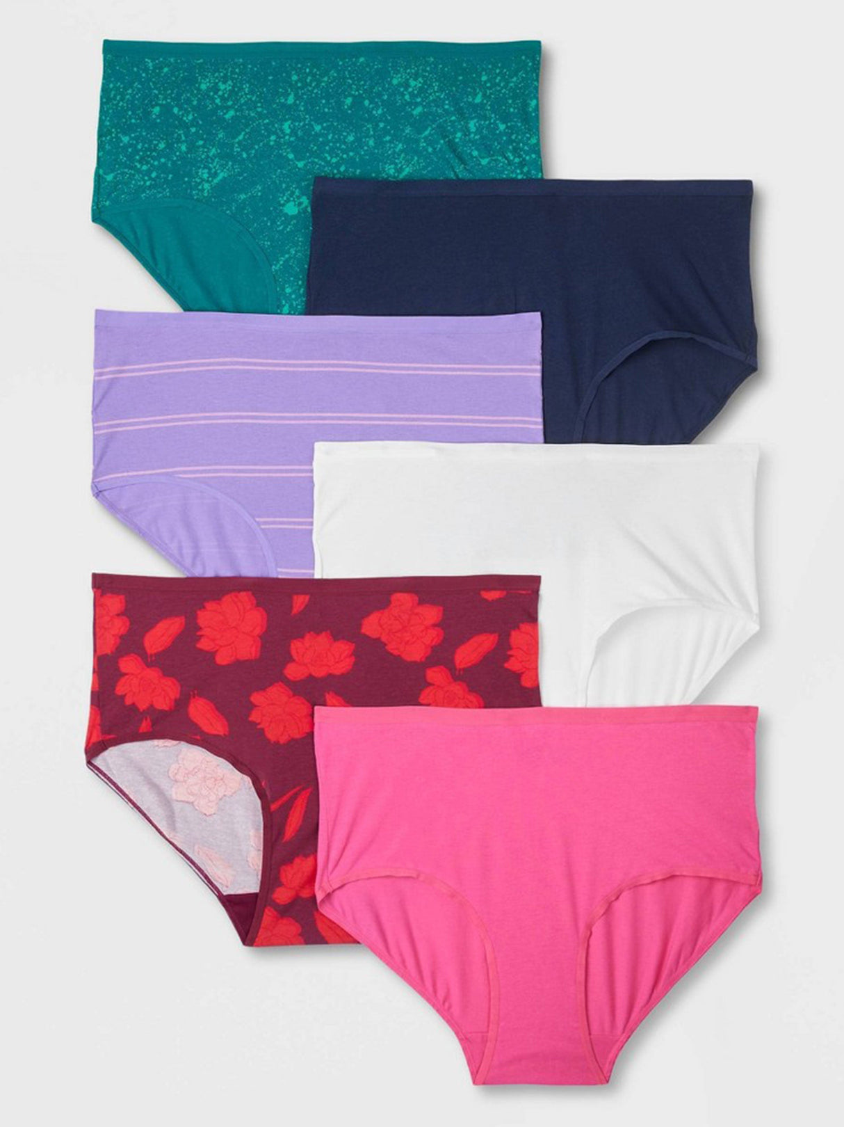 Women's 6 Pcs Briefs Set,Multi