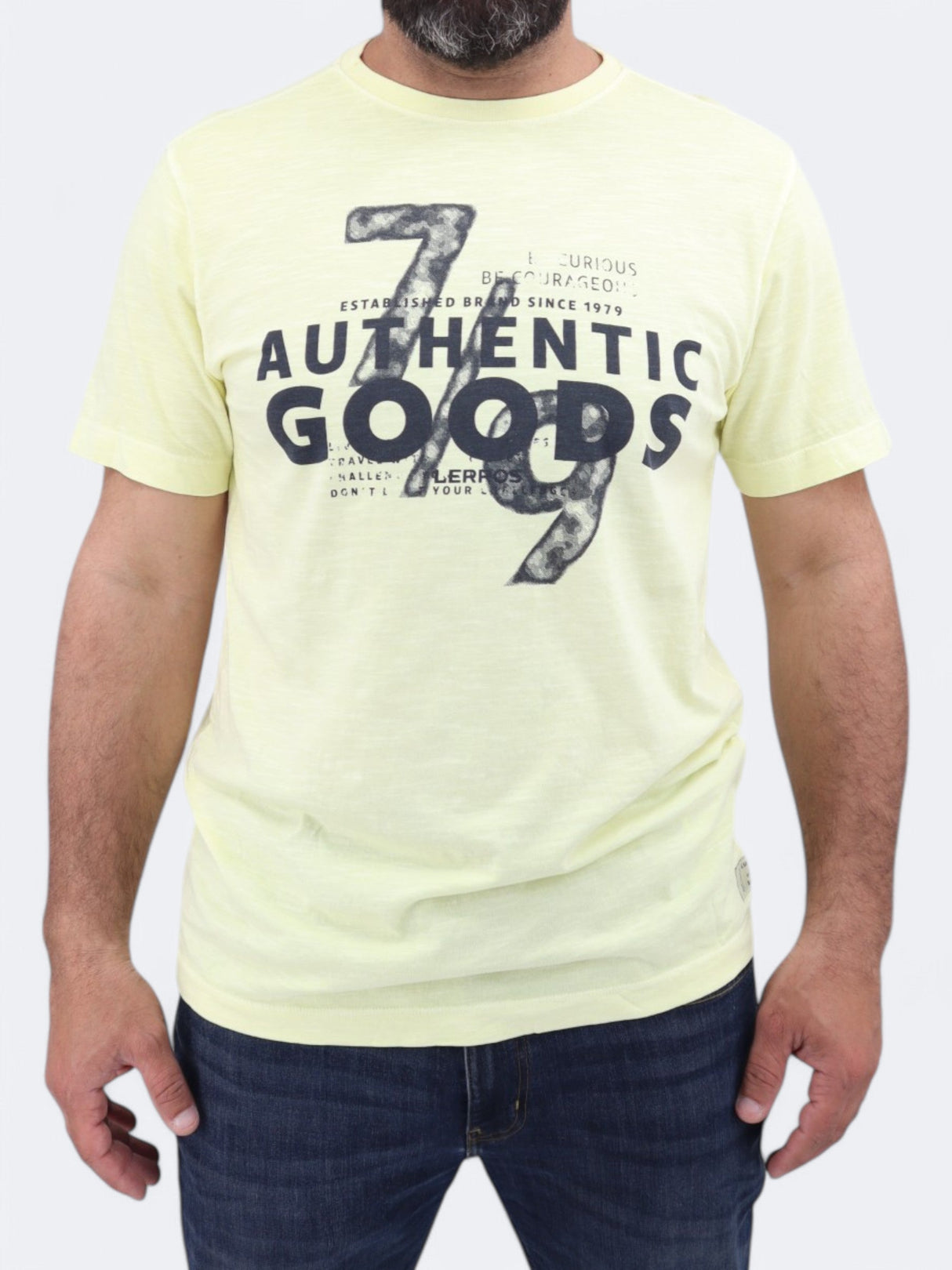 Men's Printed T-Shirt,Yellow