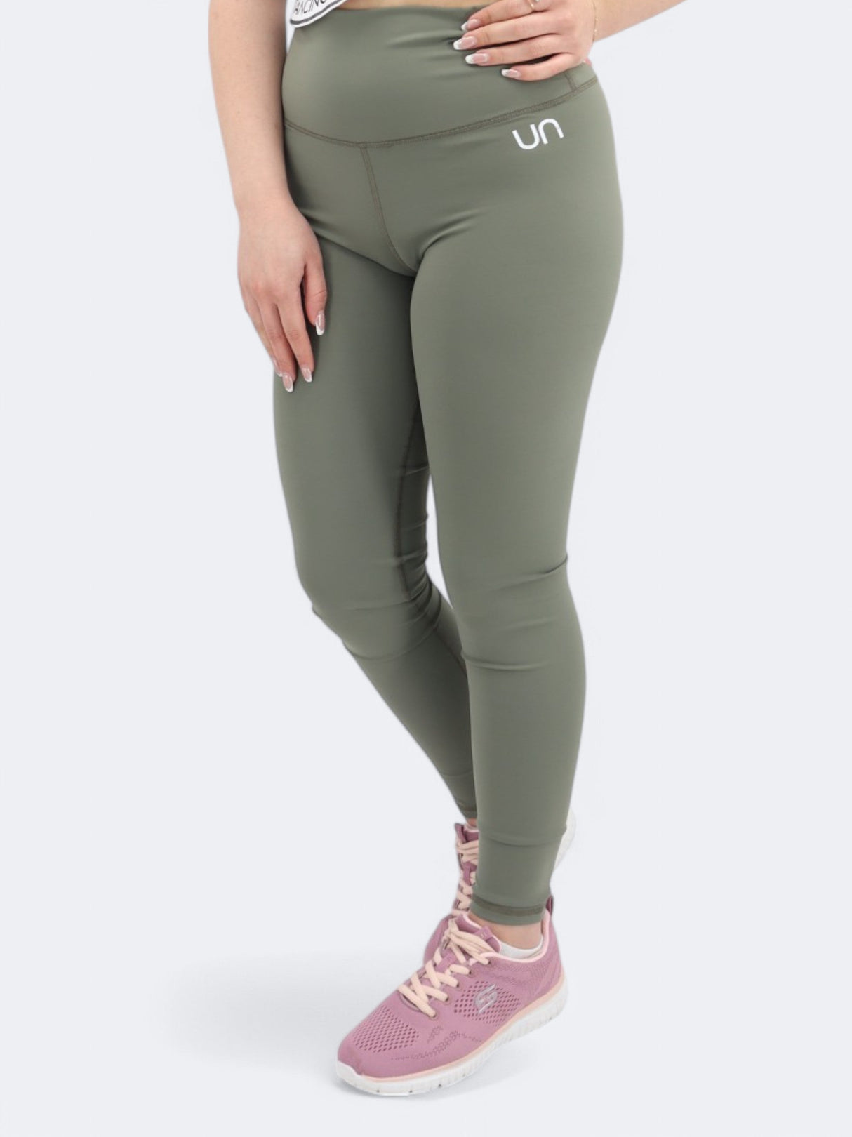 Women's Brand Logo Printed Leggings,Olive
