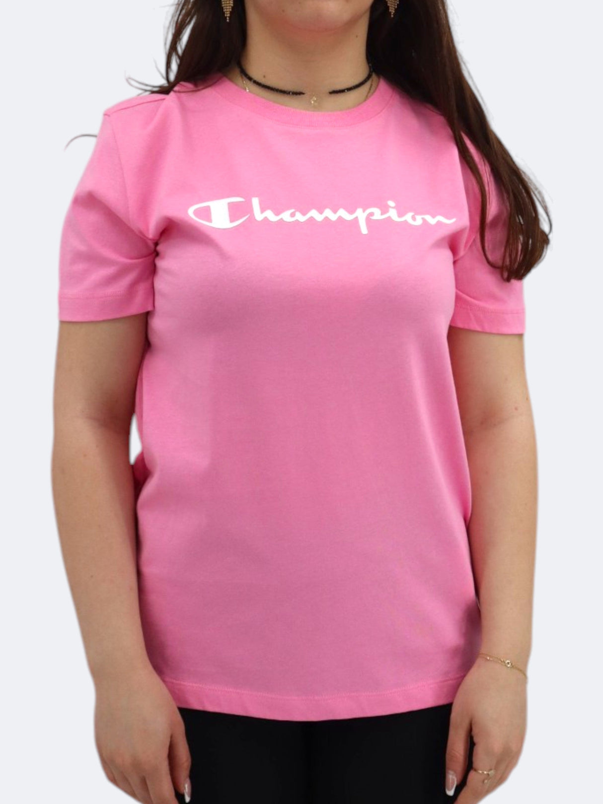 Women's Brand Logo Printed T-Shirt,Pink