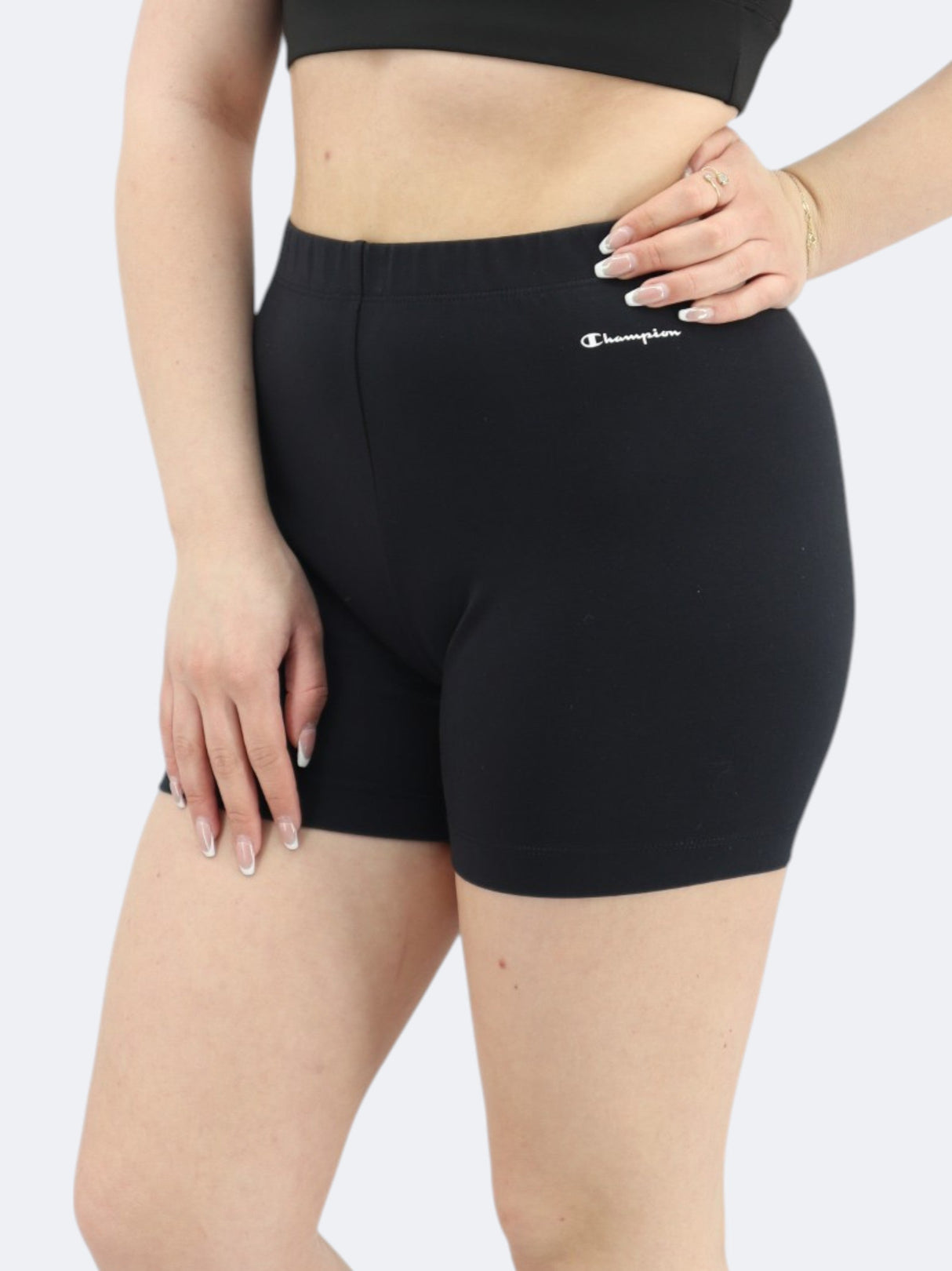 Women's Printed Sports Shorts,Black