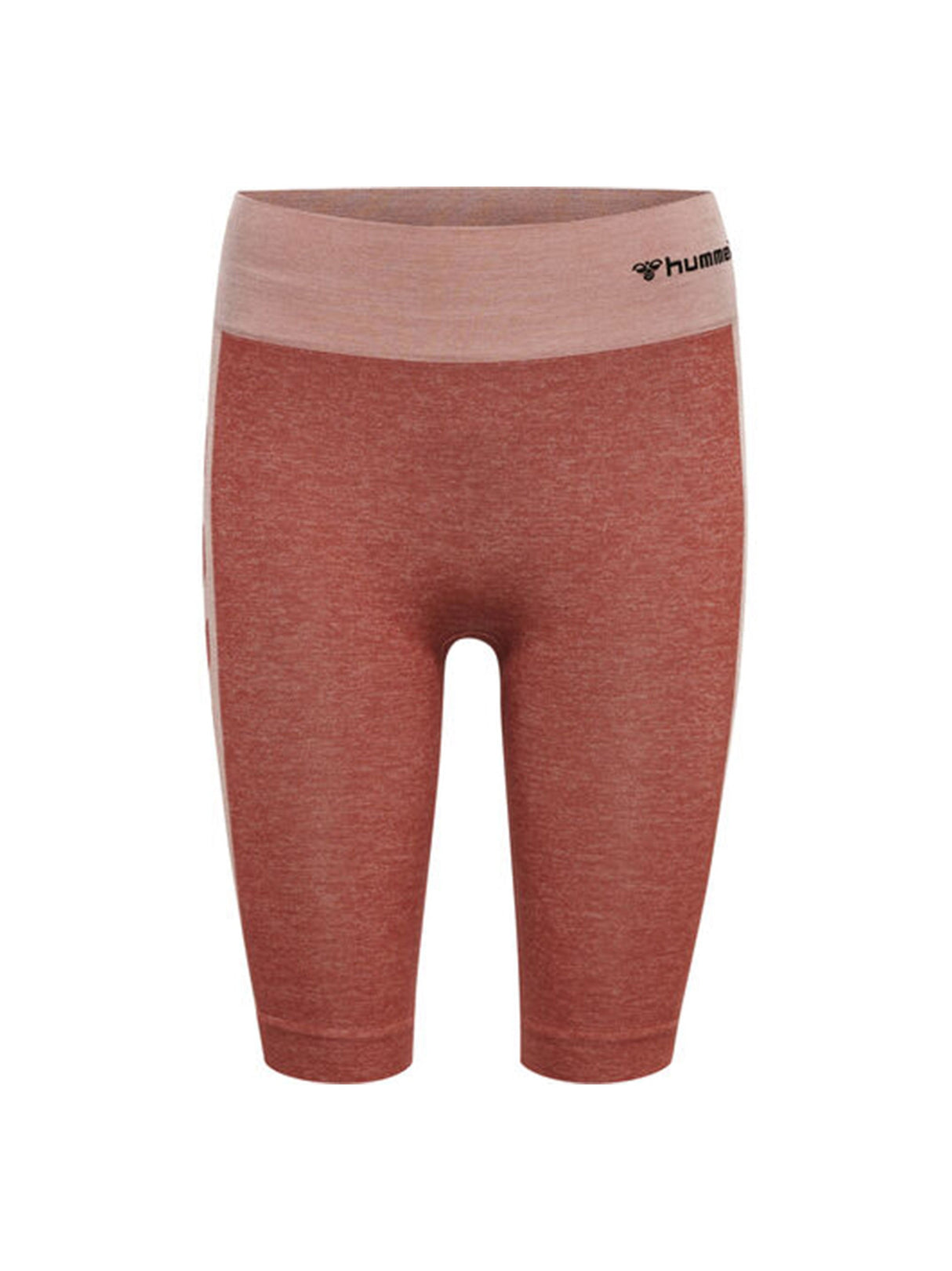 Women's Side Ribbed Short Leggings,Brick