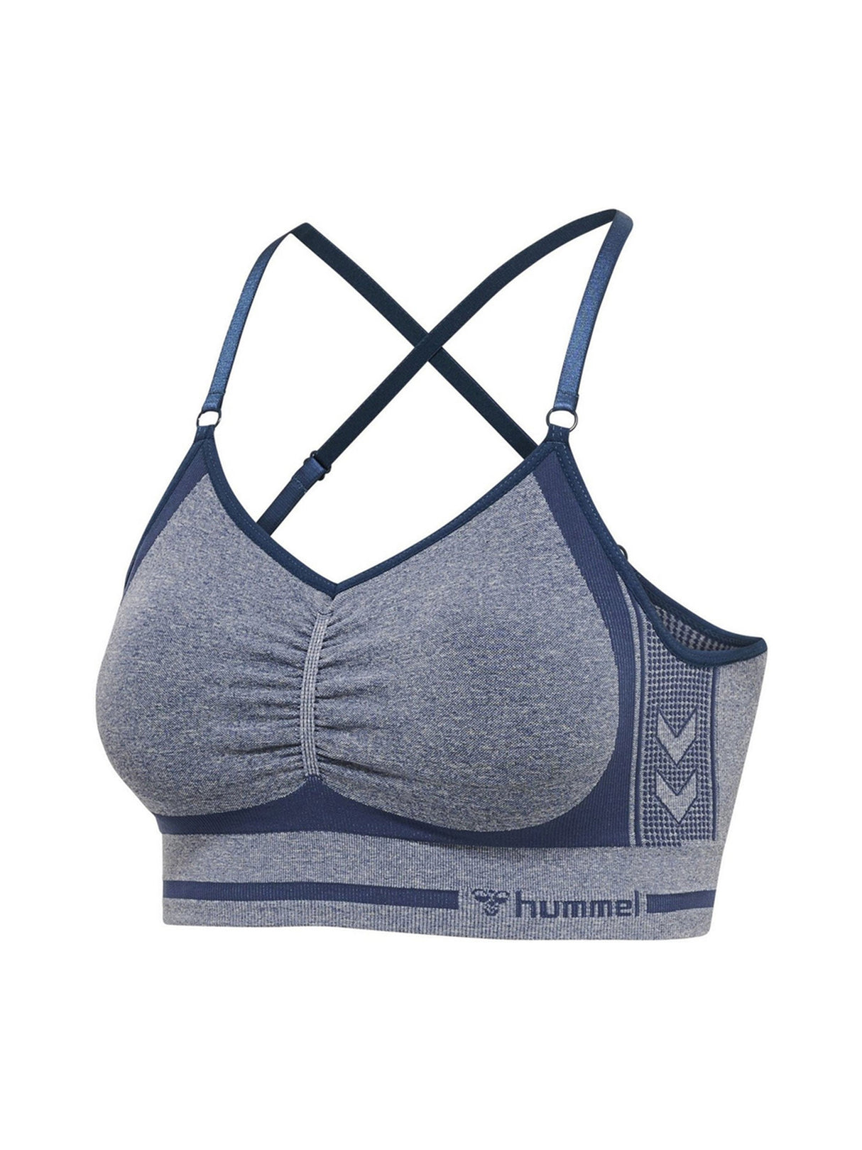 Women's Ruched Front Sports Top,Blue