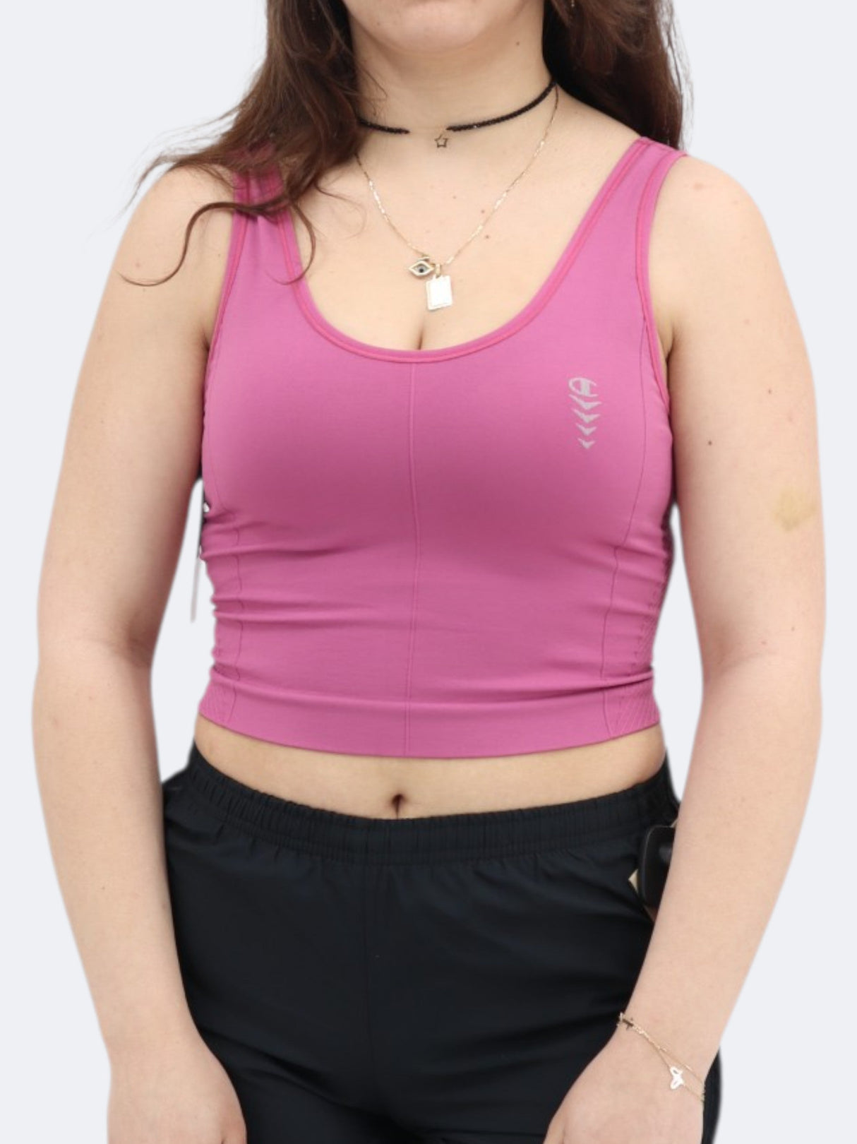 Women's Cropped Sports Top,Pink