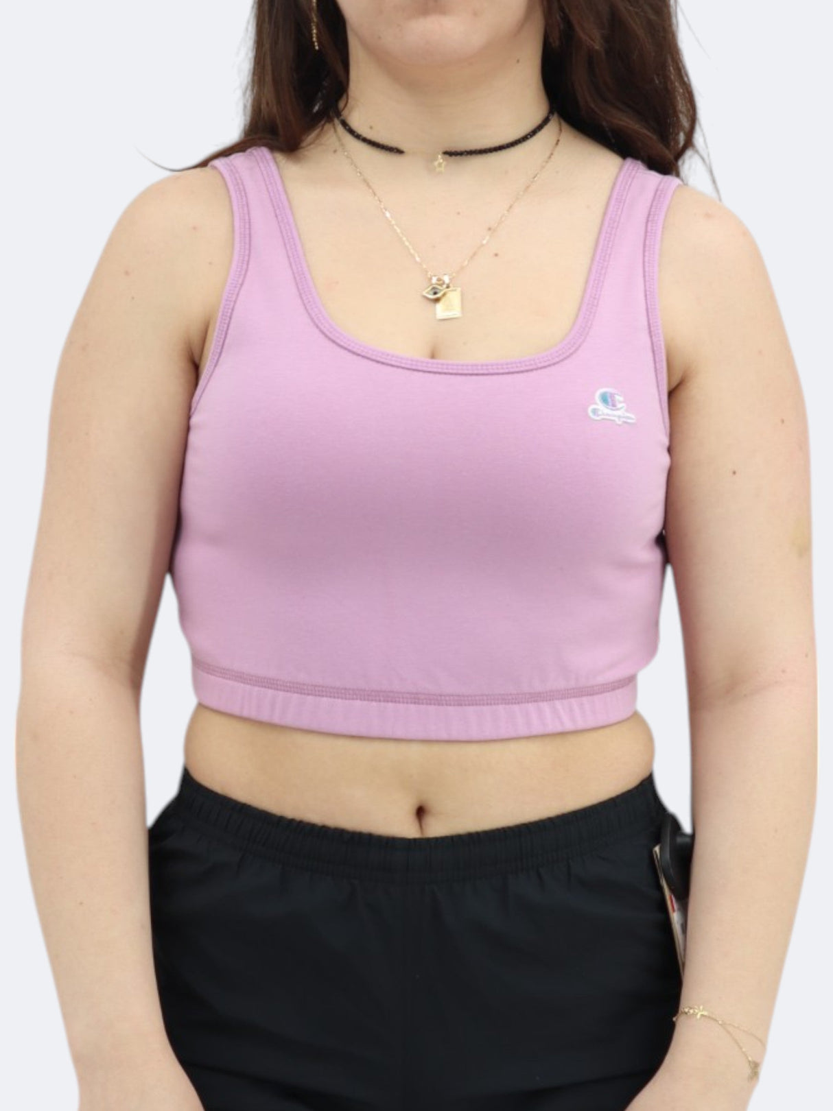Women's Cropped Sports Top,Light Purple
