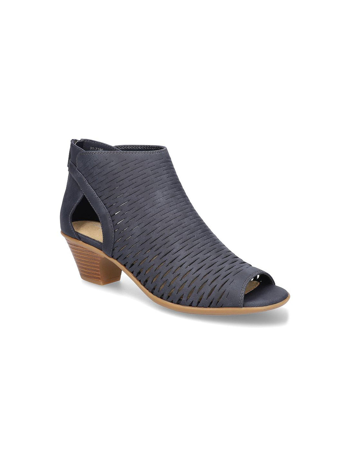 Women's Textured High Heeled Shoes,Navy