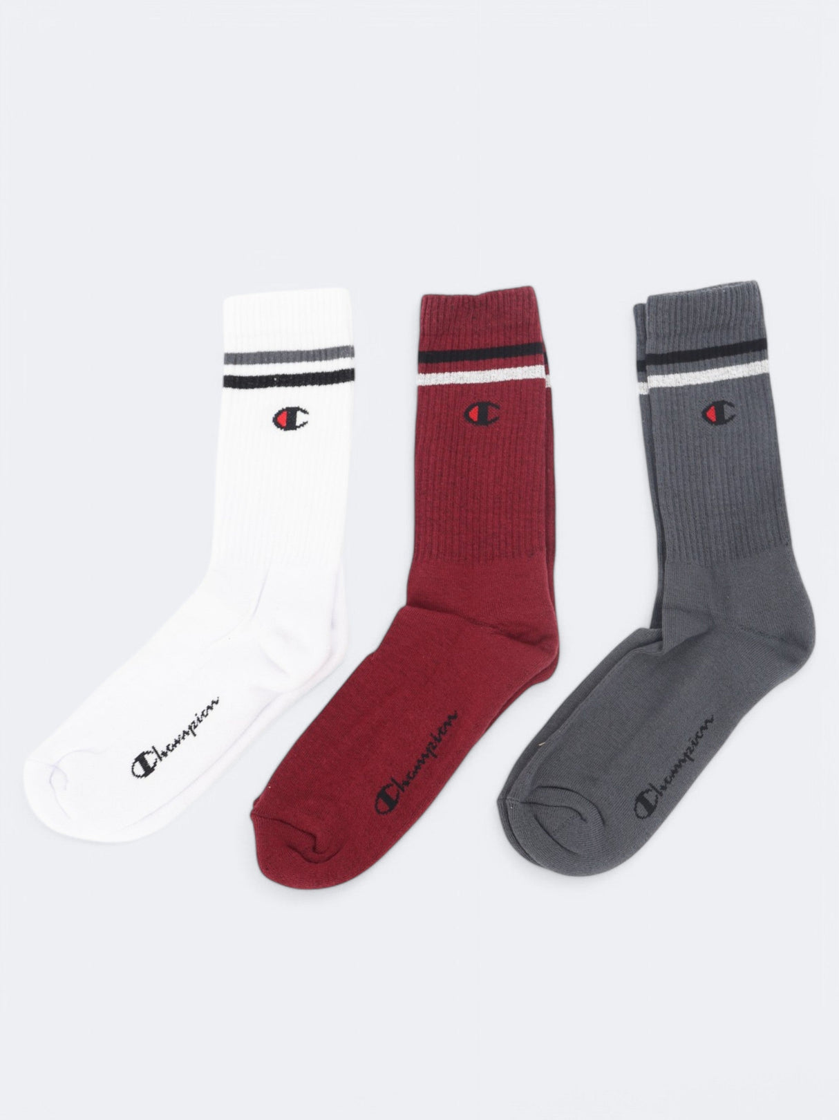 Women's 3 Pcs Striped Long Socks,Multi