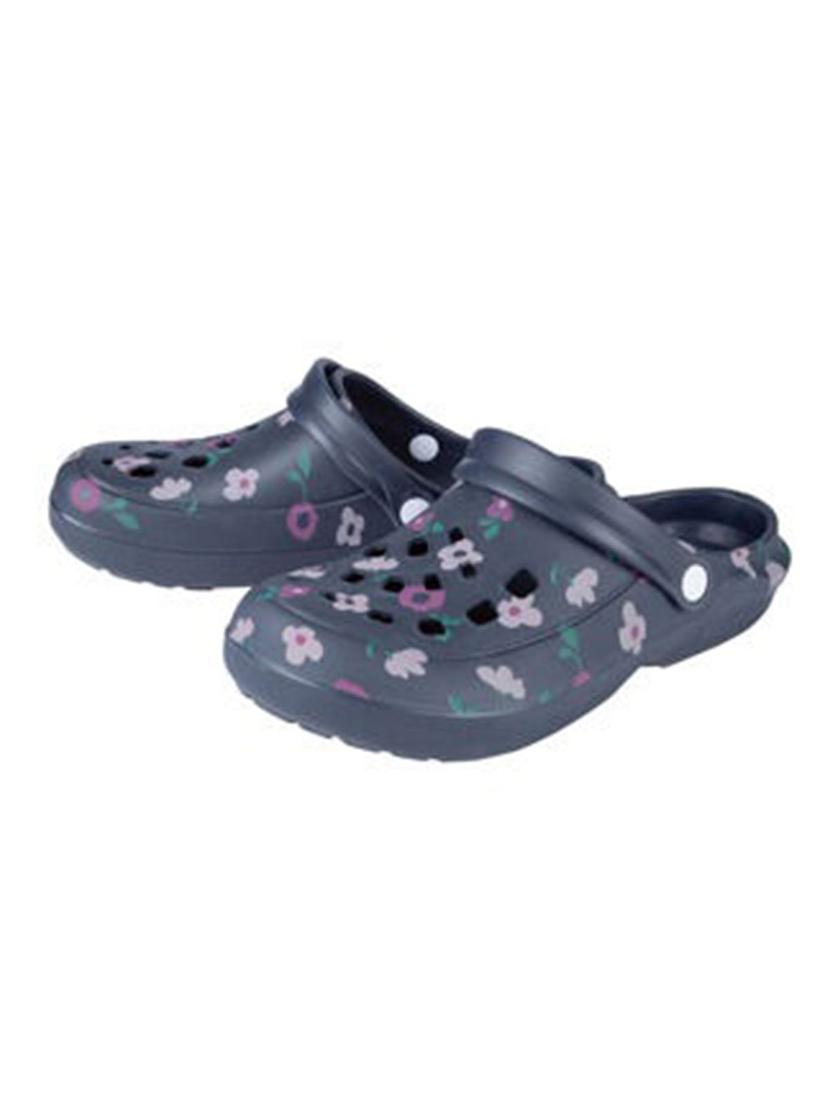 Women's Floral Printed Slippers,Navy