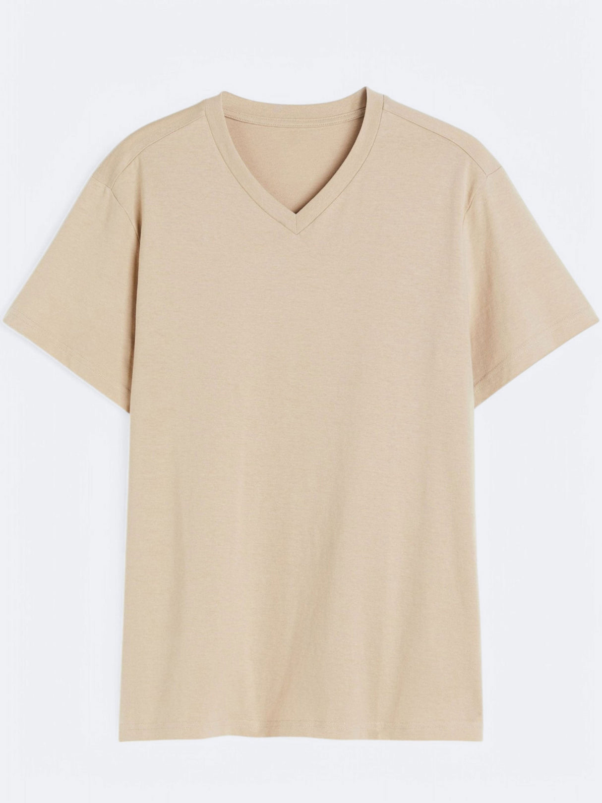 Men's Plain T-Shirt,Beige