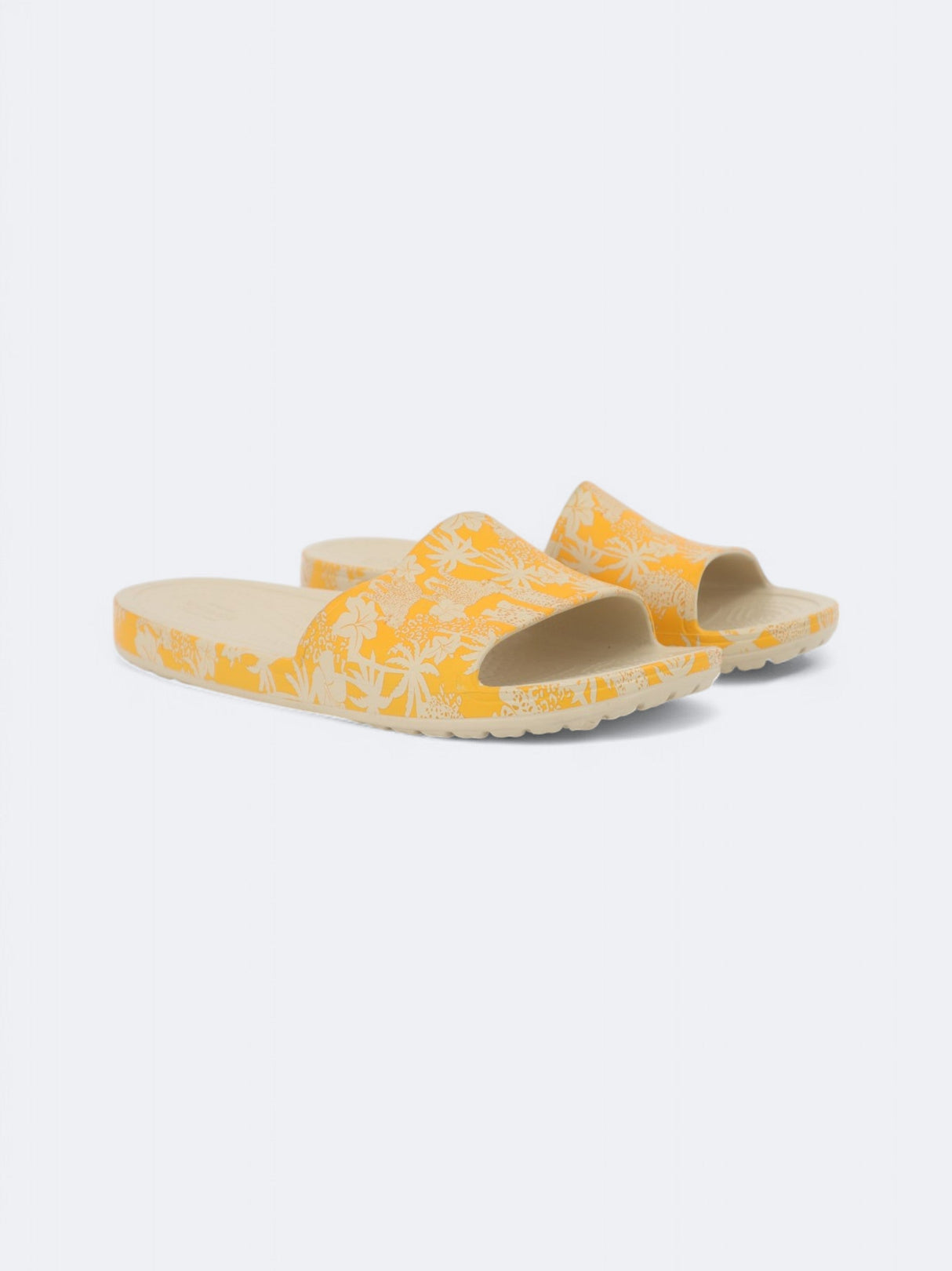 Women's Printed Slippers,Beige/Orange