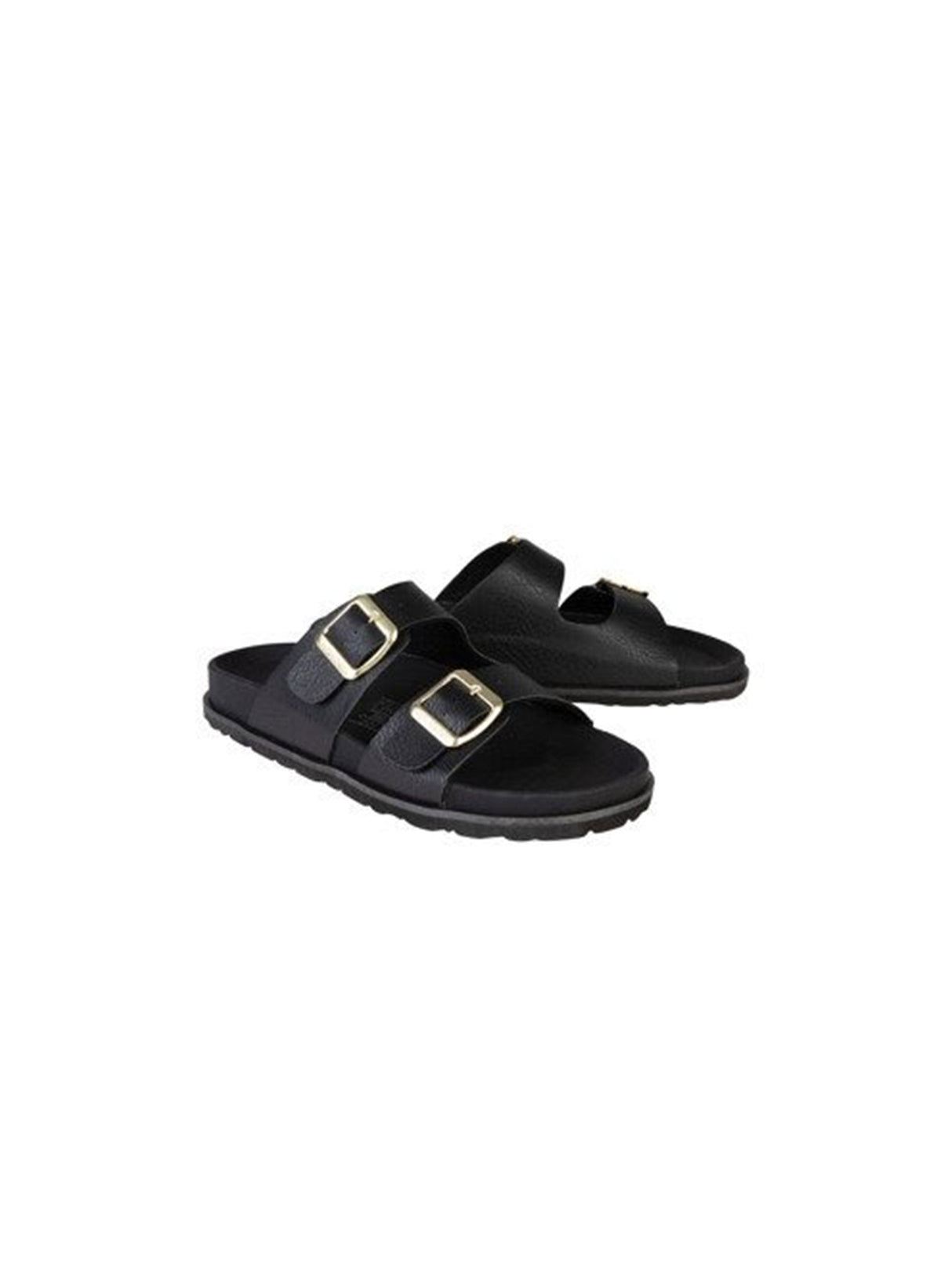 Women's Adjustabe Buckle Slippers,Black