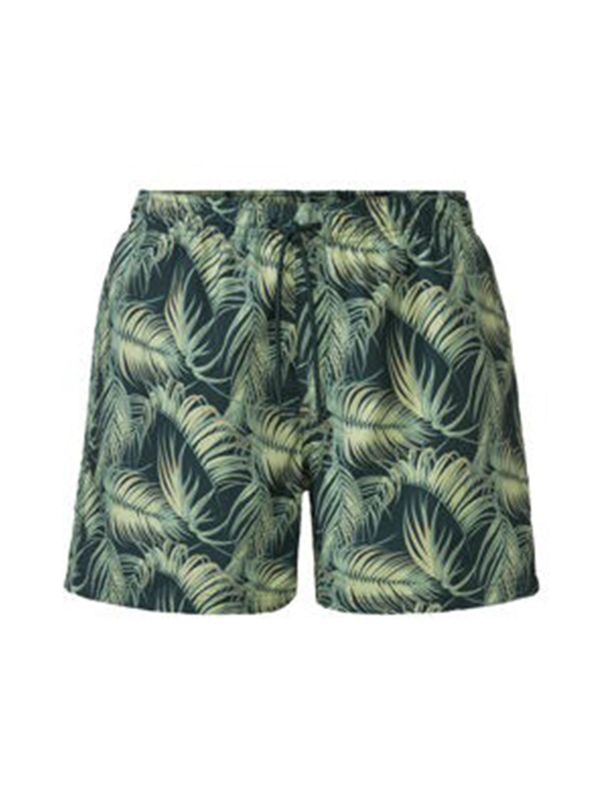 Image for Men's Printed Swim Trunks Elastic Waist,Green