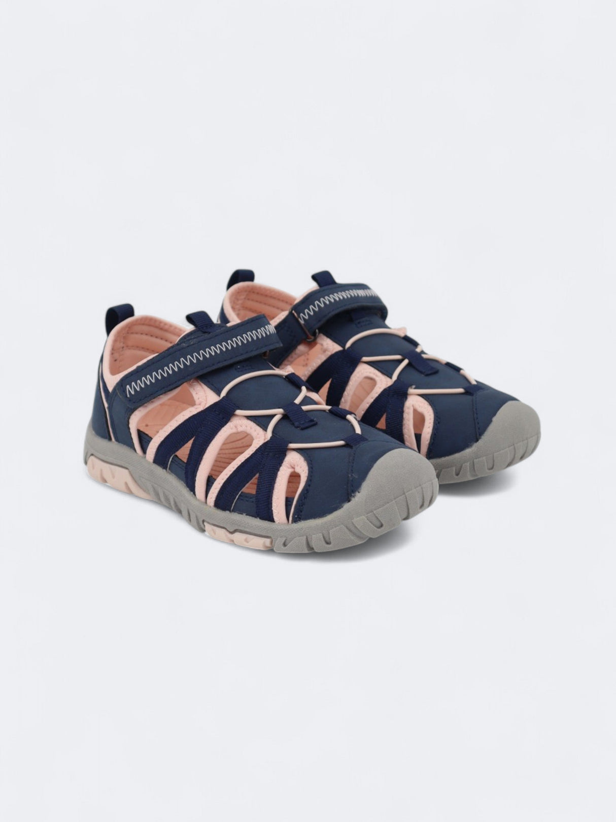Image for Kid's Girl's Textured Sandals,Navy/Rose