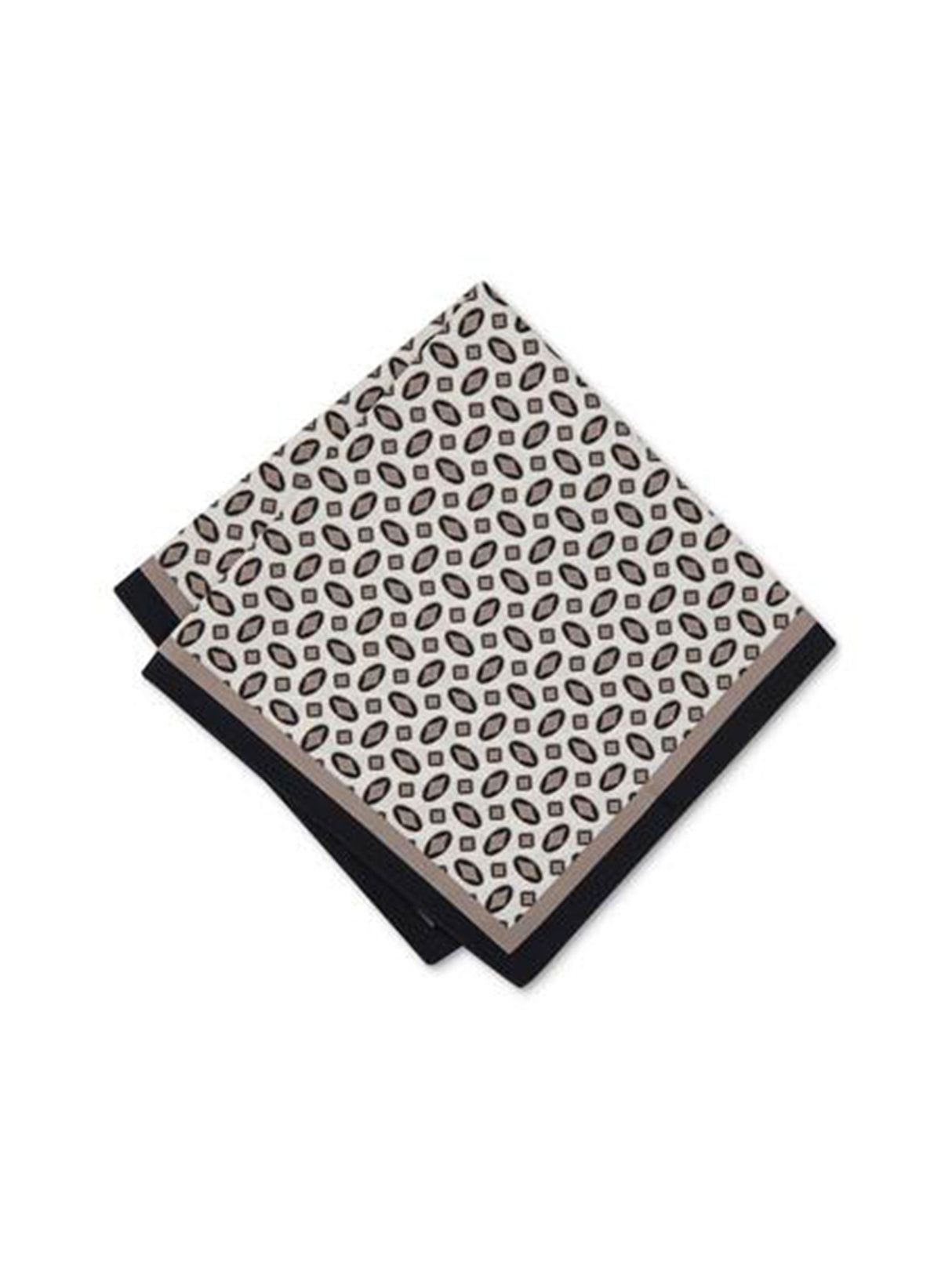 Men's Geometric Print Pocket Square Size Regular,Beige