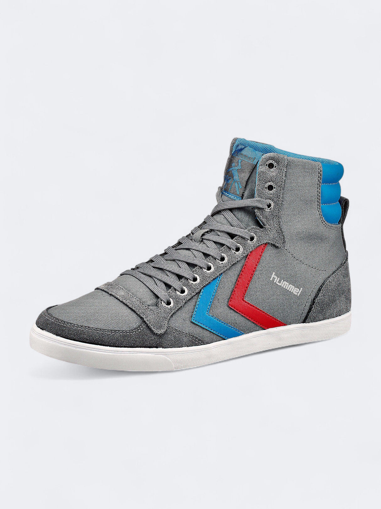 Image for Men's Brand Logo Patched High Sneakers,Grey