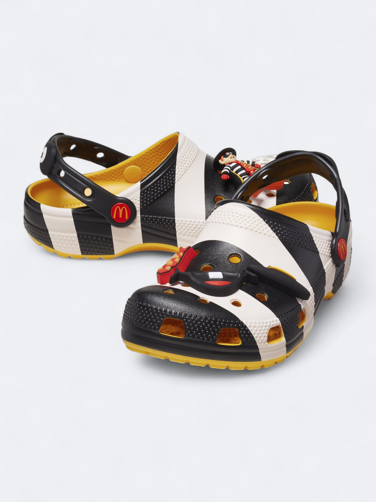 Image for Men's Graphic Printed McDonalds Clogs Slippers,Black/White