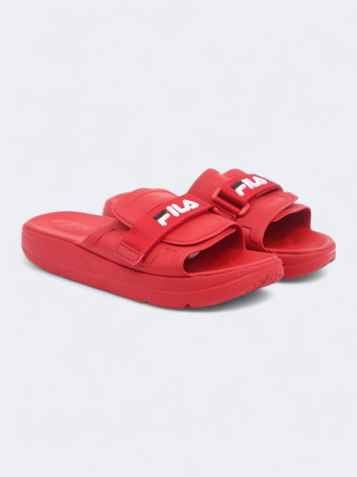 Image for Women's Brand Logo Printed Slide Slippers,Red