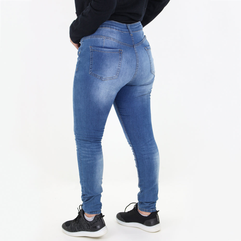 Women's Washed Skinny Jeans,Blue