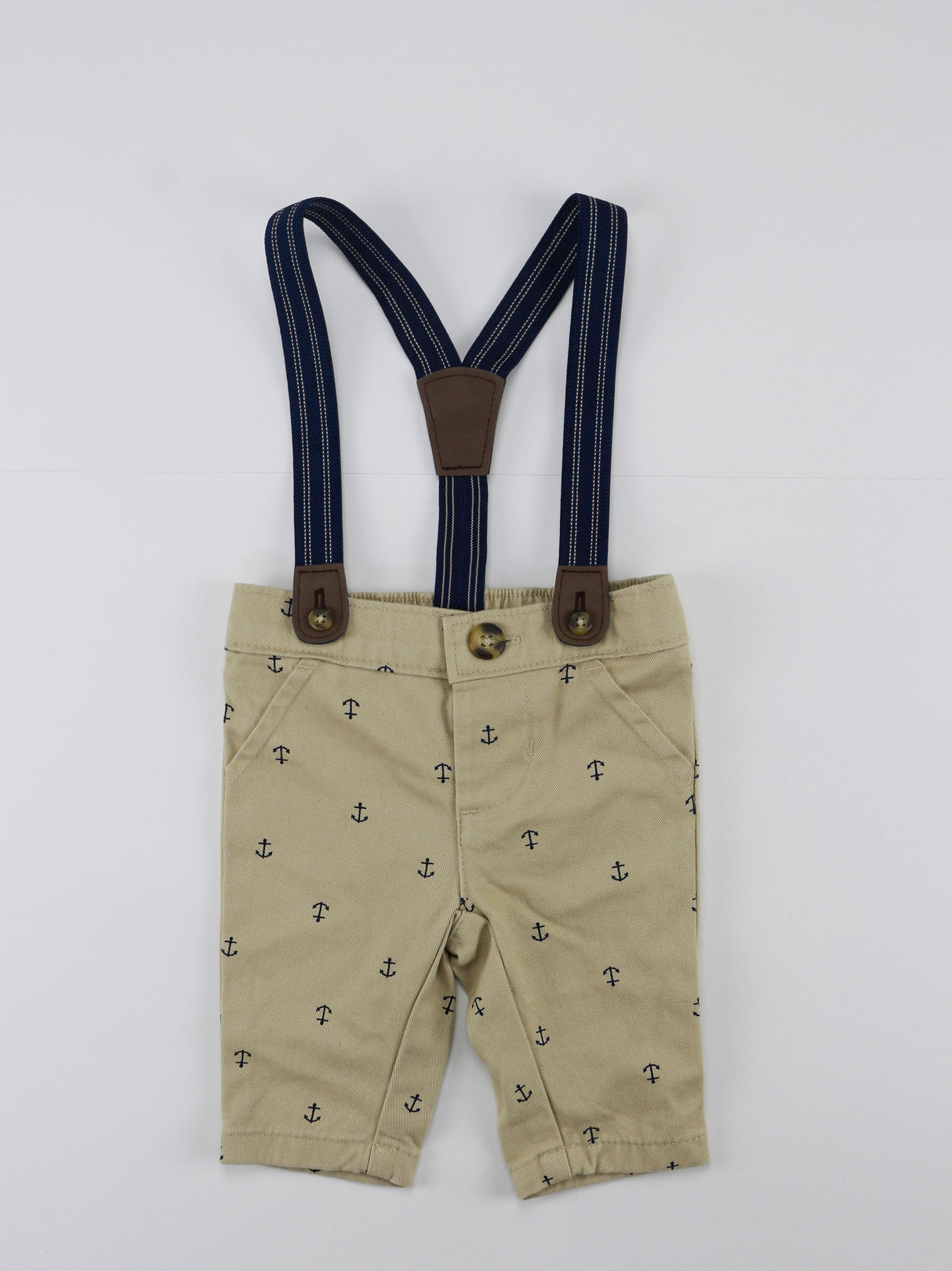 Image for Kids Boy Printed 3 Pcs Jumpsuits, Beige/Blue