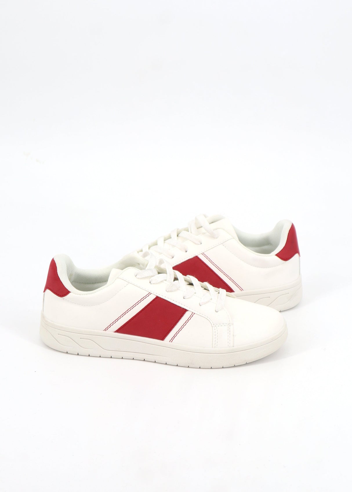 Women's Colorblocked Sneakers,White/Red