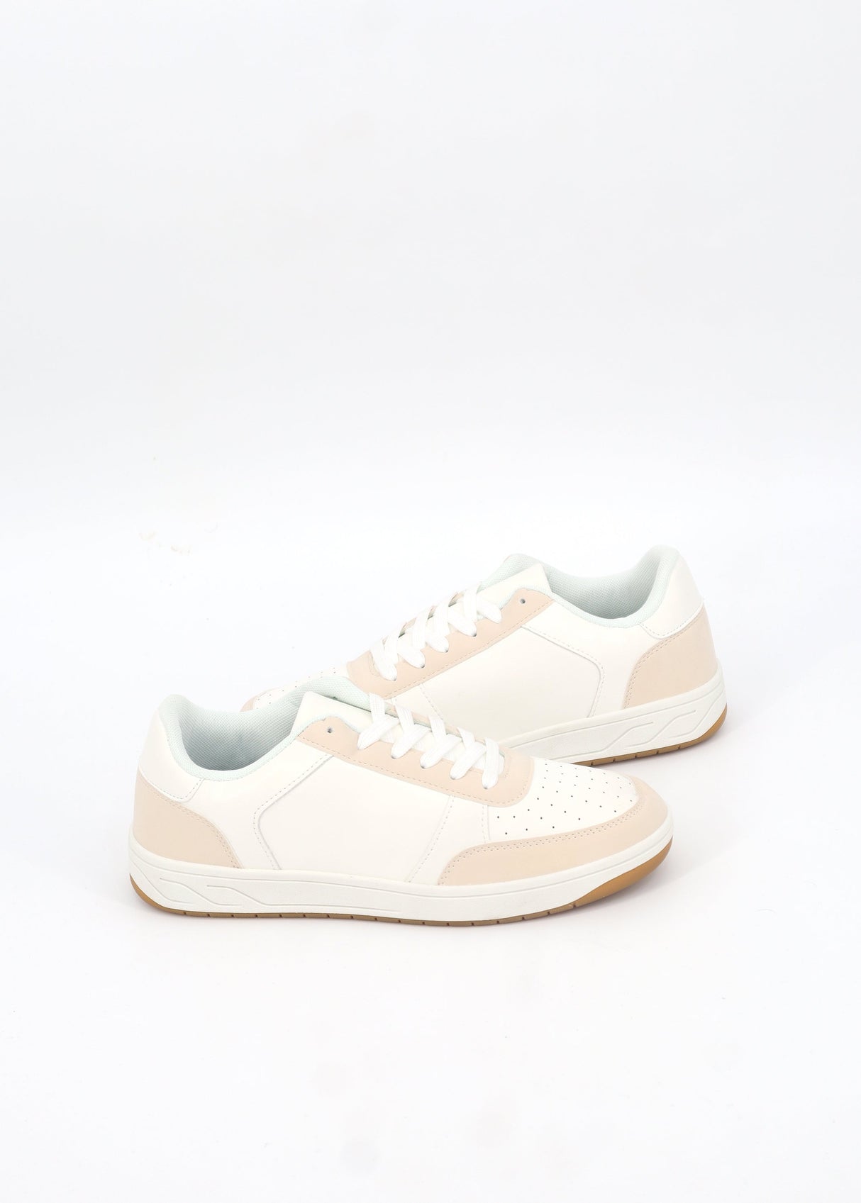 Image for Women's Textured Sneakers,Beige/White