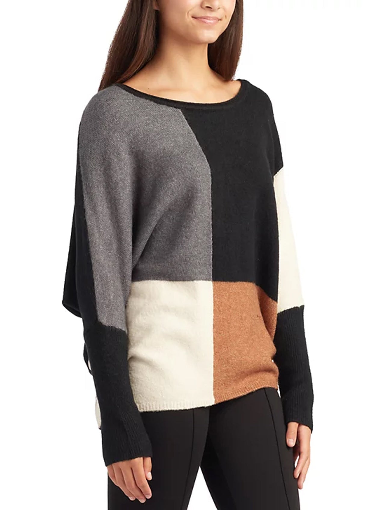 Women's Colorblocked Sweater,Multi