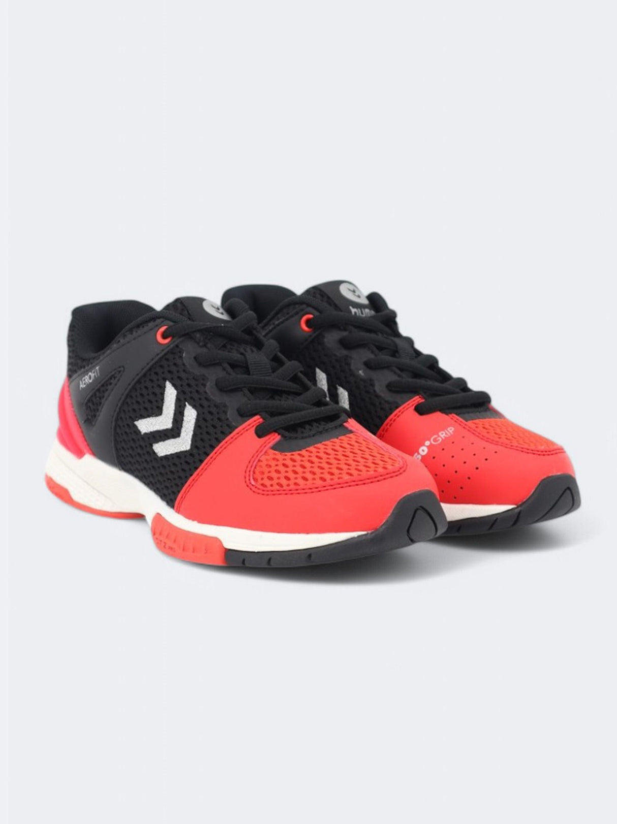 Kids Boy's Brand Logo Embroidered Running Shoes,Black/Red