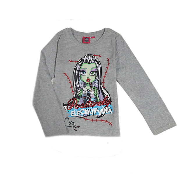 Image for Girl's Graphic Print Sleepwear Top,Grey