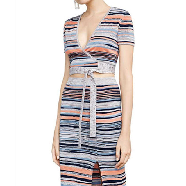 Image for Women's Open-Front Striped Cardigan,Multi