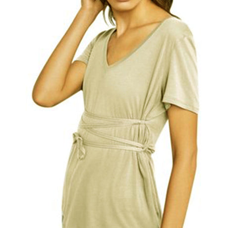 Image for Women's Lace-Up-Back Top,Beige