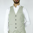 Image for Men's Plain Slim-Fit Suit Vest,Beige