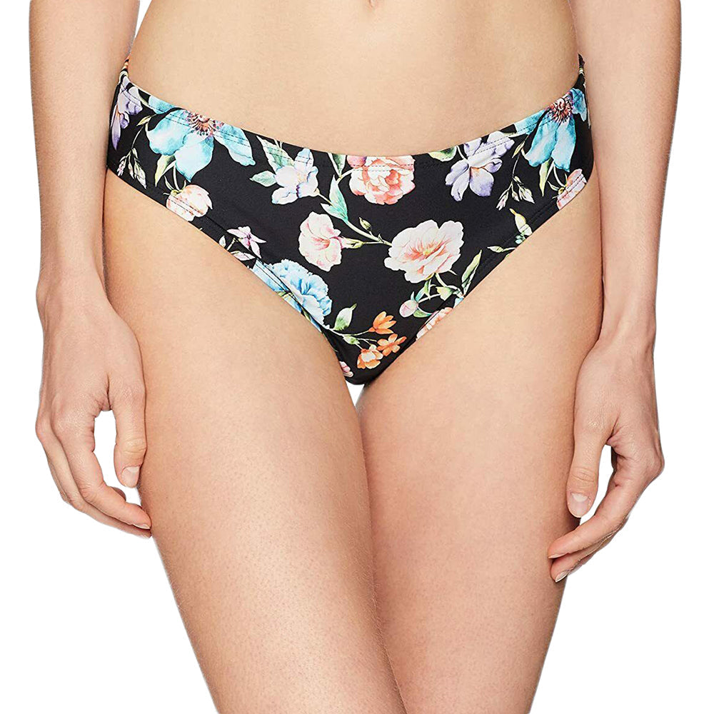 Image for Women's Floral Printed Bikini Bottom,Black